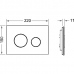Клавиша смыва TECE TECEloop назначение-для унитаза шгв 220*11*150 цвет-черный/белый