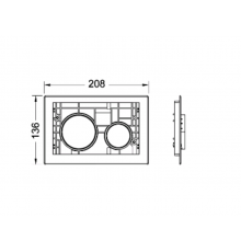 Клавиши TECE TECEloop для панели смыва унитаза шв 208*136 цвет-позолоченный