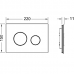 Клавиша смыва TECE TECEloop назначение-для унитаза шгв 220*11*150 цвет-черный/хром матовый
