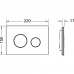 Клавиша смыва TECE TECEloop назначение-для унитаза шгв 220*11*150 цвет-белый/хром матовый