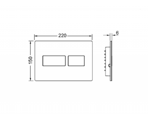 Клавиша смыва TECE TECEsolid для унитаза шгв 220*6*150 цвет-нержавеющая сталь сатин