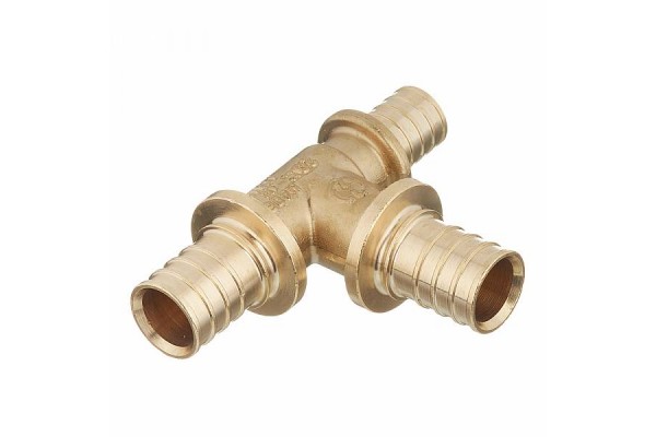 Elsen Тройник переходной 25x25x16 аксиальный PEX, латунь