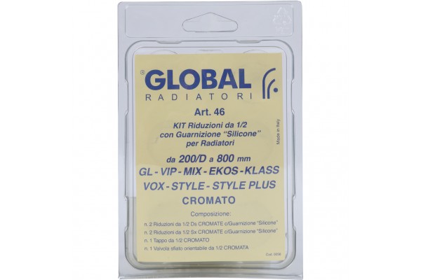 011046 CHROME Global KIT 1/2 Присоединительный набор для радиатора (цвет хром.))