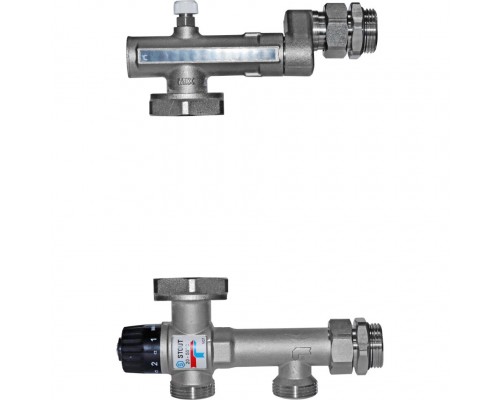 STOUT Насосно-смесительный узел с термостатическим клапаном 20-55°C, с насосом UPSO 25-65, 130 mm