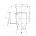 Тройник (восстановитель раструба) 110x110 мм 87° для внутренней канализации Ostendorf, 115740
