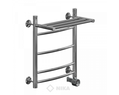 Полотенцесушитель Ника ЛД (г) ВП-50x60x67 с полочкой электрический