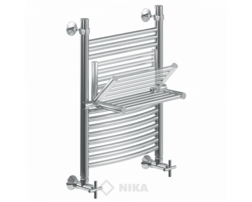 Полотенцесушитель Ника ЛДПВ-60x60x66 с полочкой водяной
