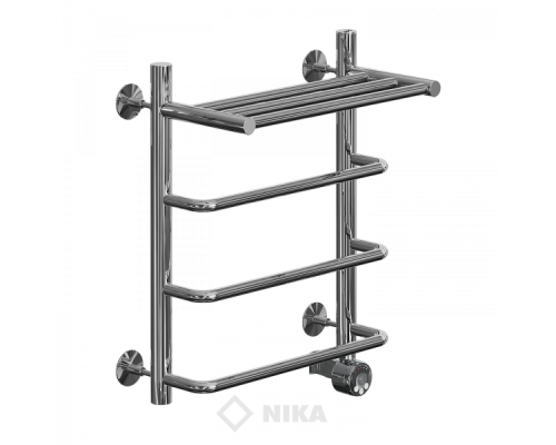 Полотенцесушитель Ника Л90 ВП-50x50x57 с полочкой электрический