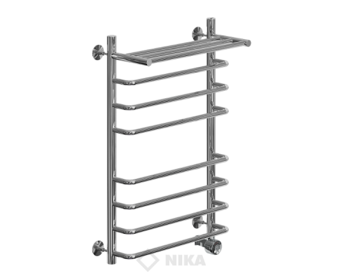 Полотенцесушитель Ника Л90 (г) ВП-80x60x67 с полочкой электрический