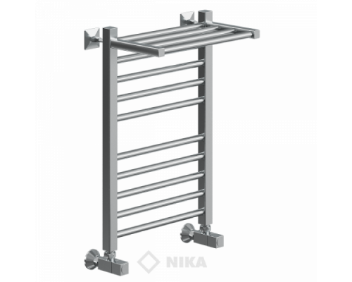 Полотенцесушитель Ника ЛМ 3-60x60x66 с полочкой водяной