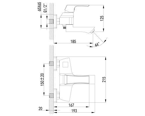 Смеситель для ванны Lemark Unit