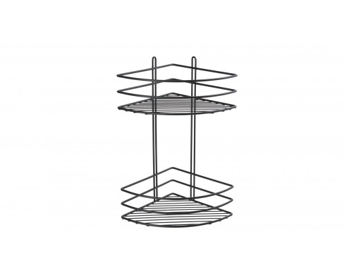 Полка угловая двойная Fixsen черная