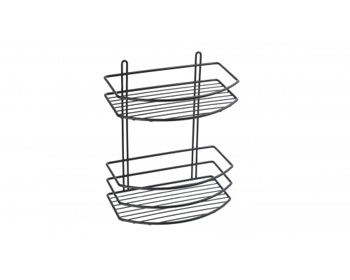 Полка овальная двойная Fixsen черная