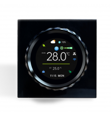 Kiptover KTPL circle треморегулятор теплого пола Wi-FI, Черный