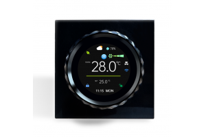 Kiptover KTPL circle треморегулятор теплого пола Wi-FI, Черный