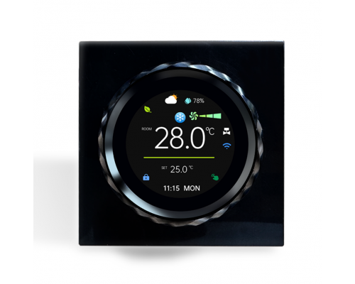 Kiptover KTPL circle треморегулятор теплого пола Wi-FI, Черный