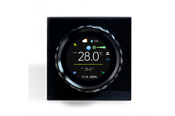 Kiptover KTPL circle треморегулятор теплого пола Wi-FI, Черный