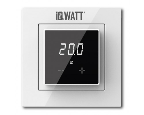 IQ Watt THERMOSTAT D black/white (черный/белый) электронный терморегулятор для теплого пола