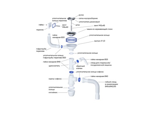 Мойка врезного монтажа с сифоном IDDIS Strit S, нерж. сталь, шелк, 780*480