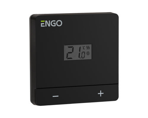 ENGO EASYBATB терморегулятор проводной накладной на батарейках, черный