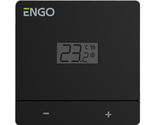 ENGO EASYBATB терморегулятор проводной накладной на батарейках, черный