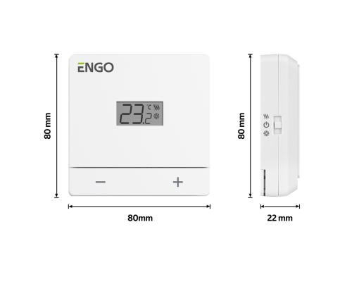 ENGO EASY230W терморегулятор проводной накладной, 230В, белый
