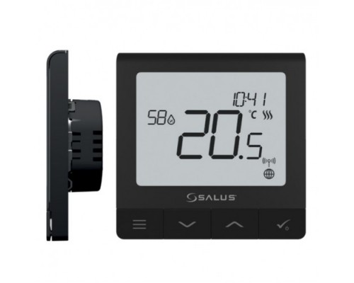 Salus Терморегулятор SQ610 программируемый, проводной Wi-Fi, черный Salus Терморегулятор SQ610 программируемый, проводной Wi-Fi, черный