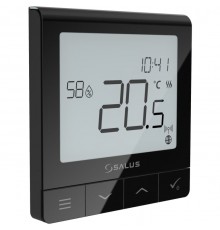 Salus Терморегулятор SQ610RF программируемый, беспроводной Wi-Fi, Черный