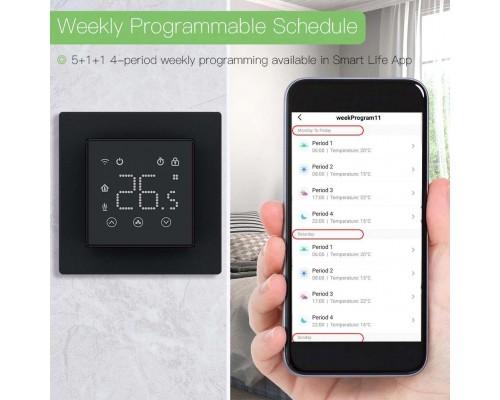 Kiptover KTR треморегулятор теплого пола Wi-FI, Черный