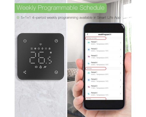 Kiptover KTS треморегулятор теплого пола Wi-FI, Черный