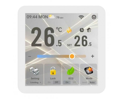 Kiptover S25 терморегулятор для теплого пола электронный сенсорный, Wi-Fi, Белый