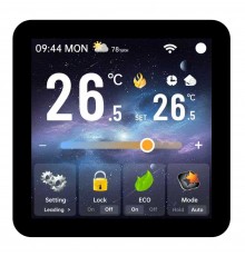 Kiptover S25 терморегулятор для теплого пола электронный сенсорный, Wi-Fi, Черный
