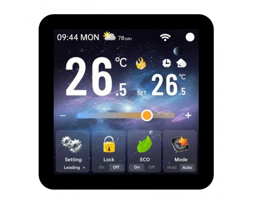 Kiptover S25 терморегулятор для теплого пола электронный сенсорный, Wi-Fi, Черный
