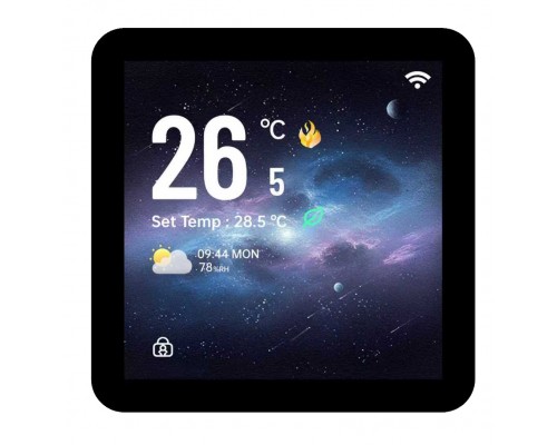 Kiptover S25 терморегулятор для теплого пола электронный сенсорный, Wi-Fi, Черный