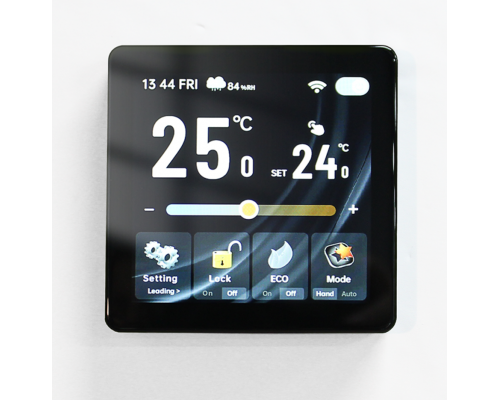 Kiptover KTE терморегулятор для теплого пола электронный сенсорный, Wi-Fi, Черный