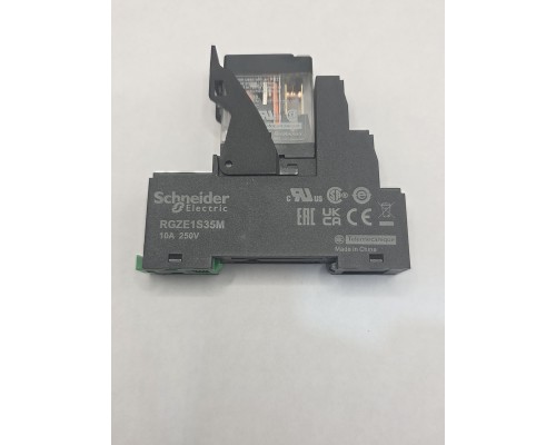 Schneider Electric Реле промежуточное 12VDC, 10А, 1С/О, LED, колодка DIN (RXG12JD/RGZE1S35M)