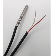 Датчик температуры NTC 10k, 5м, 4.4x40mm, (-30/150C), силикон, черный