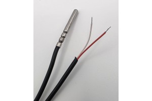 Датчик температуры NTC 10k, 5м, 4.4x40mm, (-30/150C), силикон, черный
