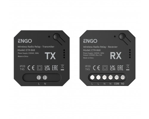 ENGO Беспроводное реле EngoLink с радиоуправлением 868 МГц, 230В ENGO Беспроводное реле EngoLink с радиоуправлением 868 МГц, 230В