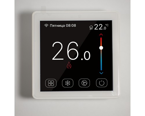 Kiptover KTCS треморегулятор теплого пола Wi-Fi, Белый