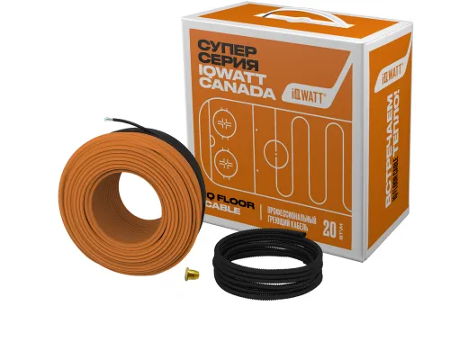 Кабель нагревательный IQWatt 100 м, 2000 Вт электрический теплый пол IQ-Floor-cable-100 Кабель нагревательный IQWatt 100 м, 2000 Вт электрический теплый пол IQ-Floor-cable-100