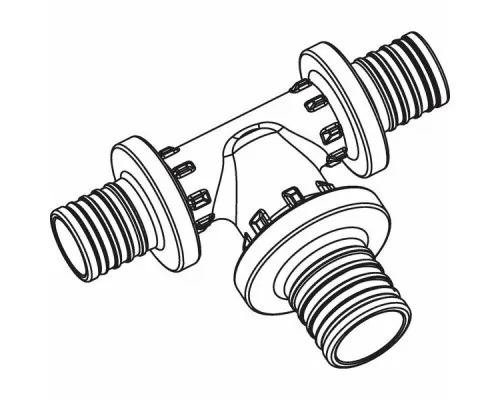REHAU RAUTITAN Тройник переходной 20x25x16 аксиальный PEX, PPSU REHAU RAUTITAN Тройник переходной 20x25x16 аксиальный PEX, PPSU