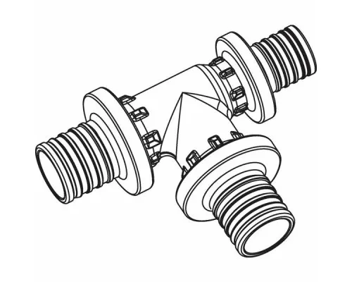 REHAU RAUTITAN Тройник переходной 25x25x20 аксиальный PEX, PPSU REHAU RAUTITAN Тройник переходной 25x25x20 аксиальный PEX, PPSU