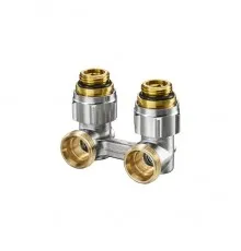 Oventrop Узел Multiflex F угловой H-образный 3/4 1/2 Н ЕК-Н никелированный ZB