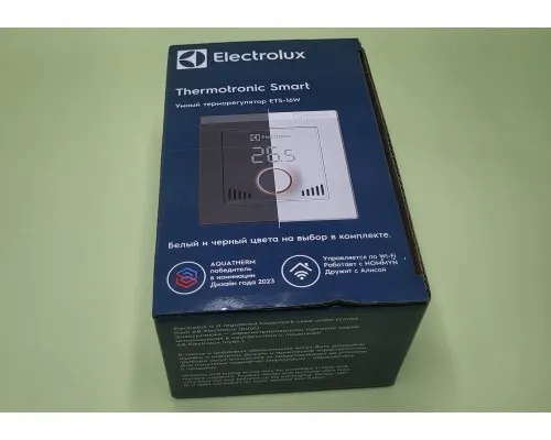 Терморегулятор Electrolux ETS-16 Wi-Fi проводной, программируемый, белый/черный Терморегулятор Electrolux ETS-16 Wi-Fi проводной, программируемый, белый/черный