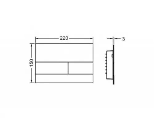 Клавиша смыва TECE TECEsquare II для унитаза шгв 220*3*150 цвет-белый матовый Клавиша смыва TECE TECEsquare II для унитаза шгв 220*3*150 цвет-белый матовый