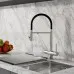 Смеситель для кухни IDDIS с фильтром и гибким изливом, сатин, Ace