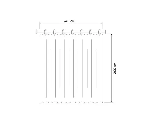 Штора для ванной IDDIS Base 200x240 см, Полиэстер, фиолетовый Штора для ванной IDDIS Base 200x240 см, Полиэстер, фиолетовый