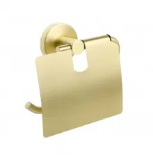 Бумагодержатель с крышкой золото-сатин Fixsen Comfort Gold 